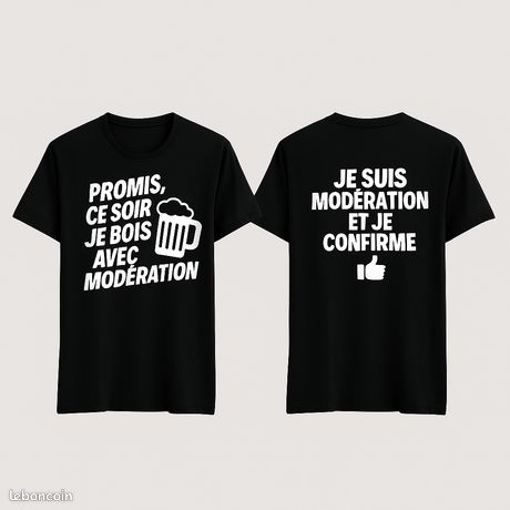 T-shirt Humour TIC TAC - Débardeur Duo Couple - Message Drôle Pour Anniversaire Ou Fête - Cadeau Décalé