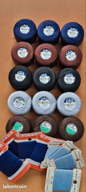 2 Pelotes De Coton Phildar - Taille 8 - Ancien Stock Neuf - Beige - Idéal Tricot & Crochet