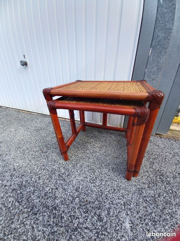 Tables gigogne rotin (image 2)