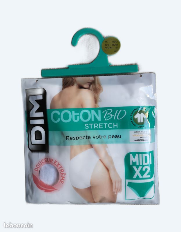 Slip Culotte DIM Noir Microfibre Tulle - Taille 50, Neuf Avec étiquettes, Effet Sculptant