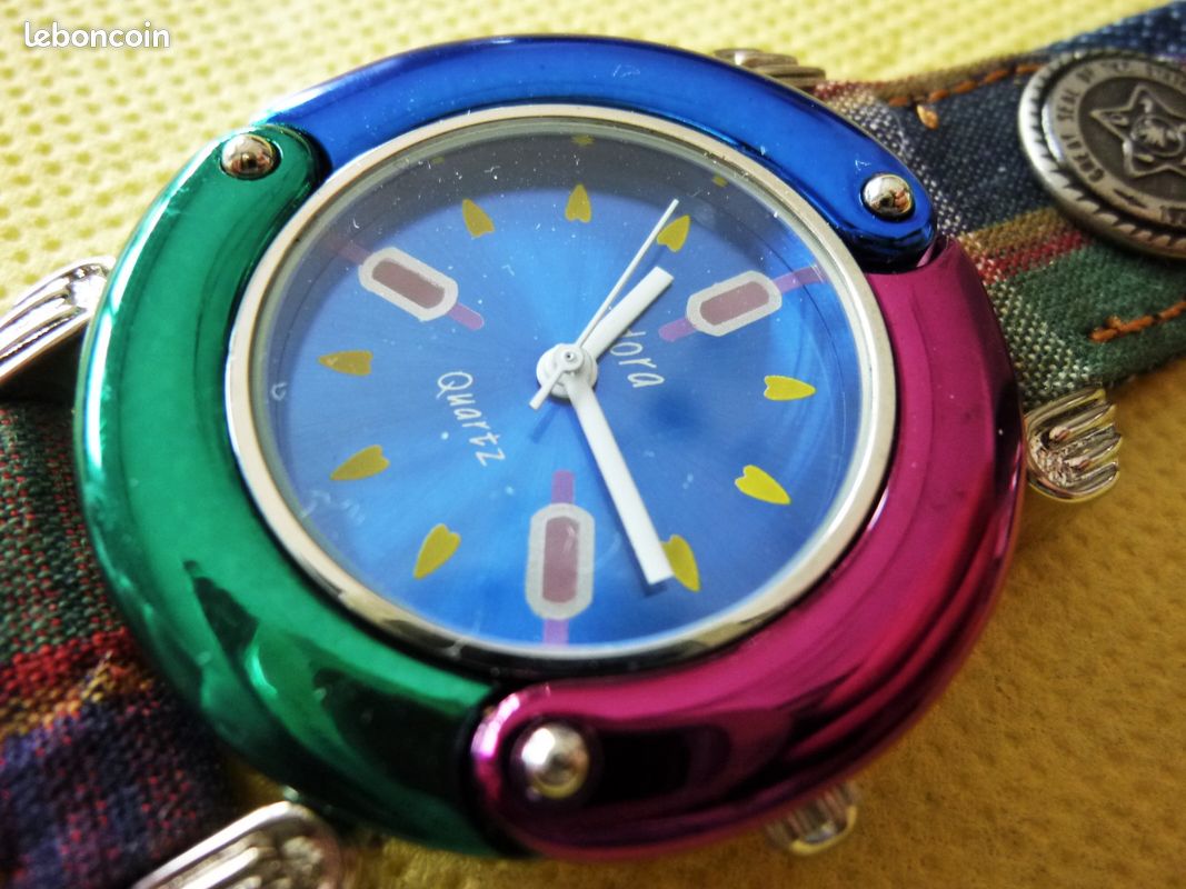 HORA montre analogique jeans multicolore unisexe ANA0040 (image 1)