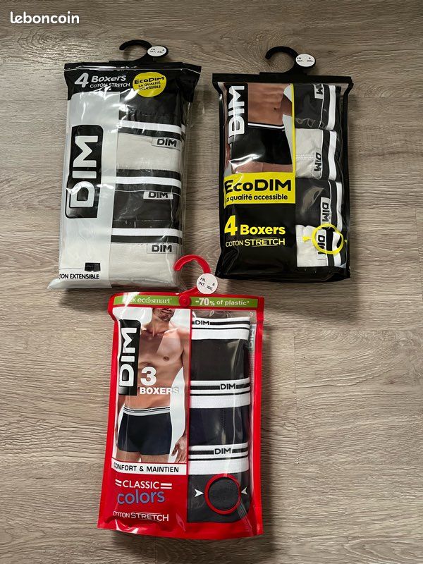 Lots de boxers DIM taille XXL neuf avec étiquettes Vêtements