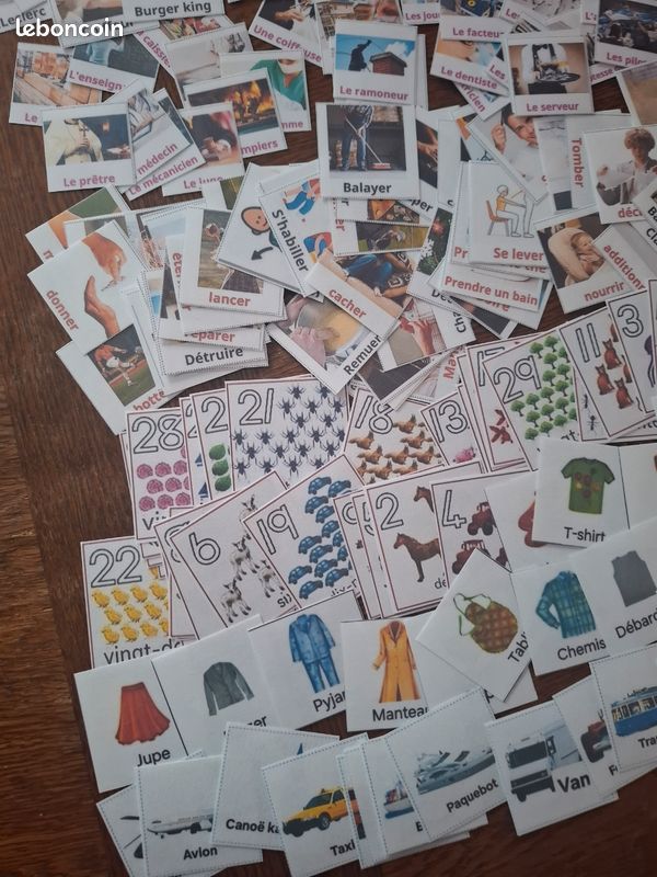 Grand Lot de Cartes de Nomenclature Plastifiées (image 2)