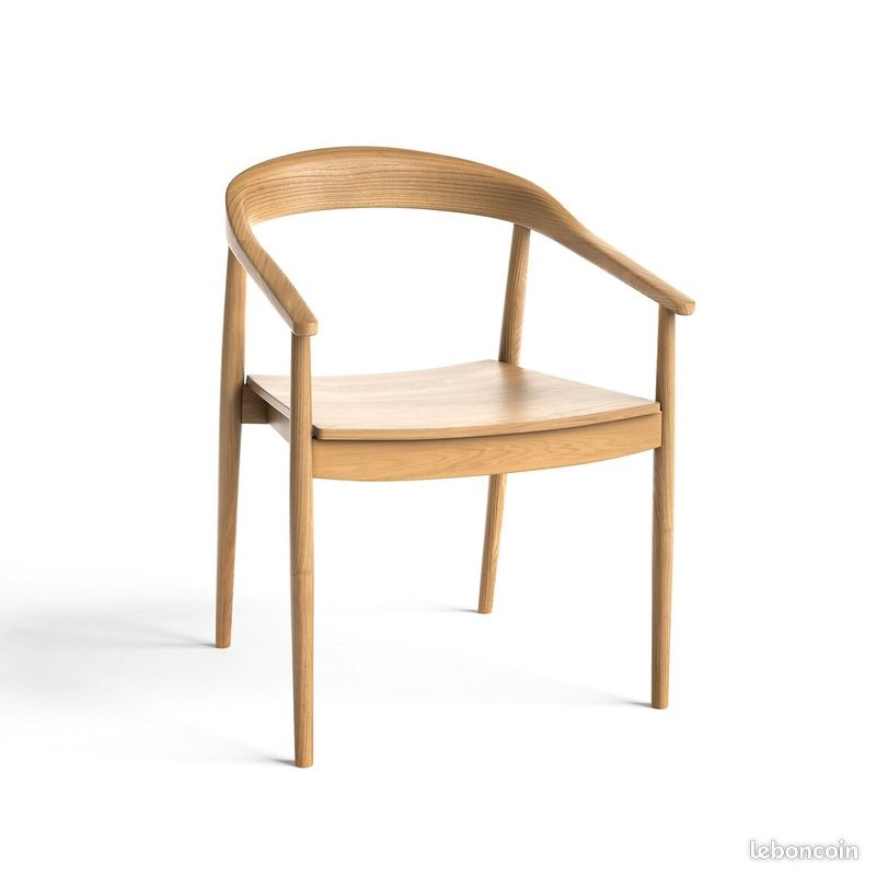 Lot de 4 fauteuils chêne clair modèle Galb (image 1)