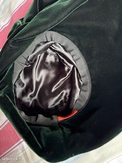 Chapeau Femme Vintage Gilles François Paris - Velours Vert, Taille Unique, Années 70/80, Neuf