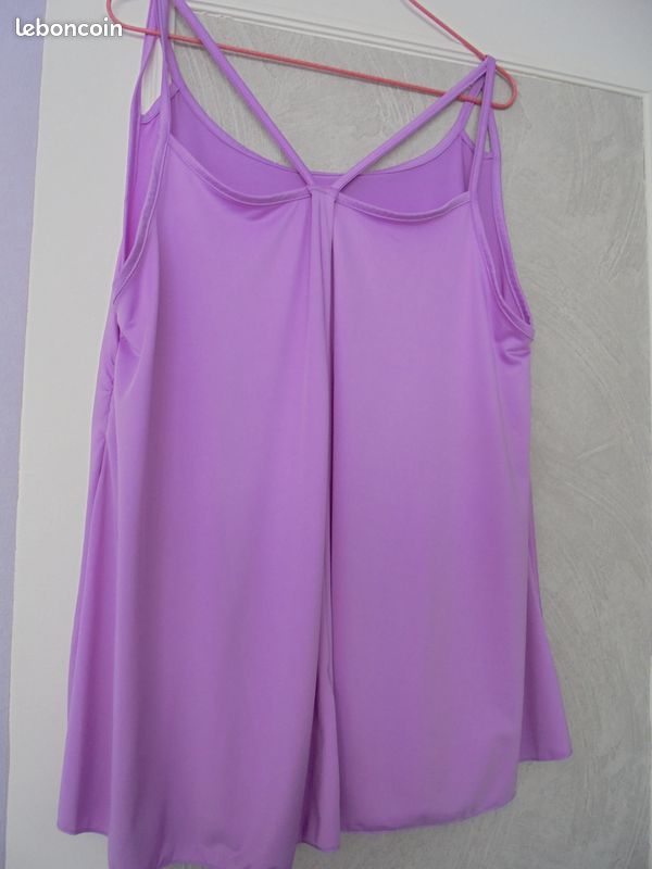 Tunique lilas t 46 maille acrylique neuve (image 1)