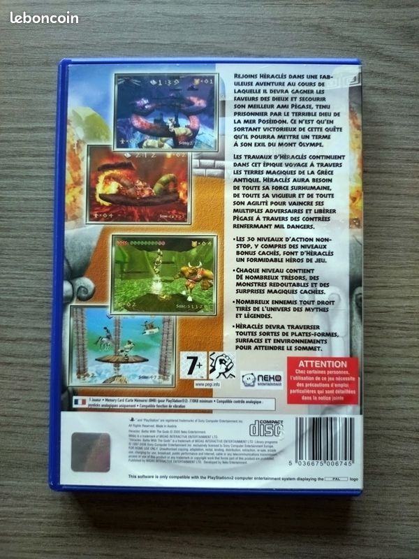 Jeu PS2 Heracles Battle With The Gods, Très Bon état, Français, Action/aventure
