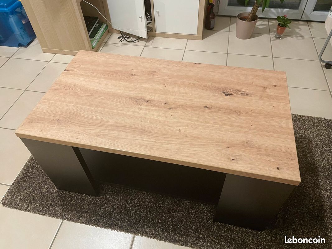 Table basse bois/noir BUT (image 1)