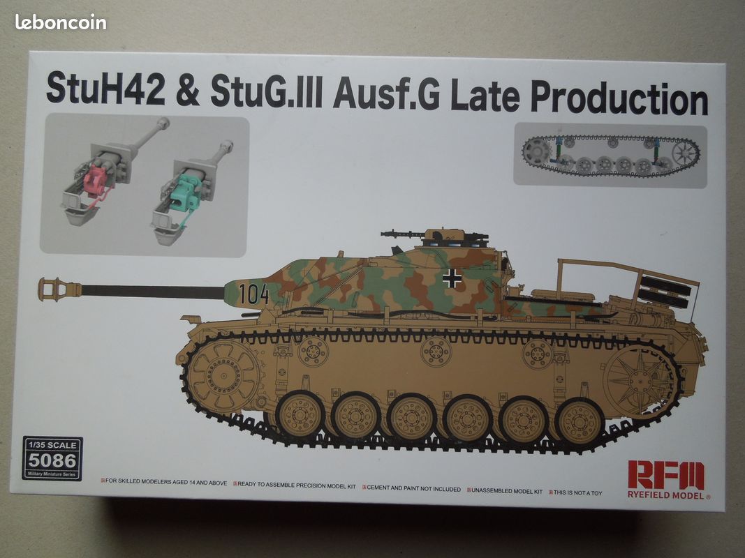 Maquette Militaire à Assembler Maquette Char StuH 42 & StuG III Ausf.G Late Production 2 En 1 - TAKOM 8006 échelle 1/35 Maquette Blindé StuG III Ausf.G