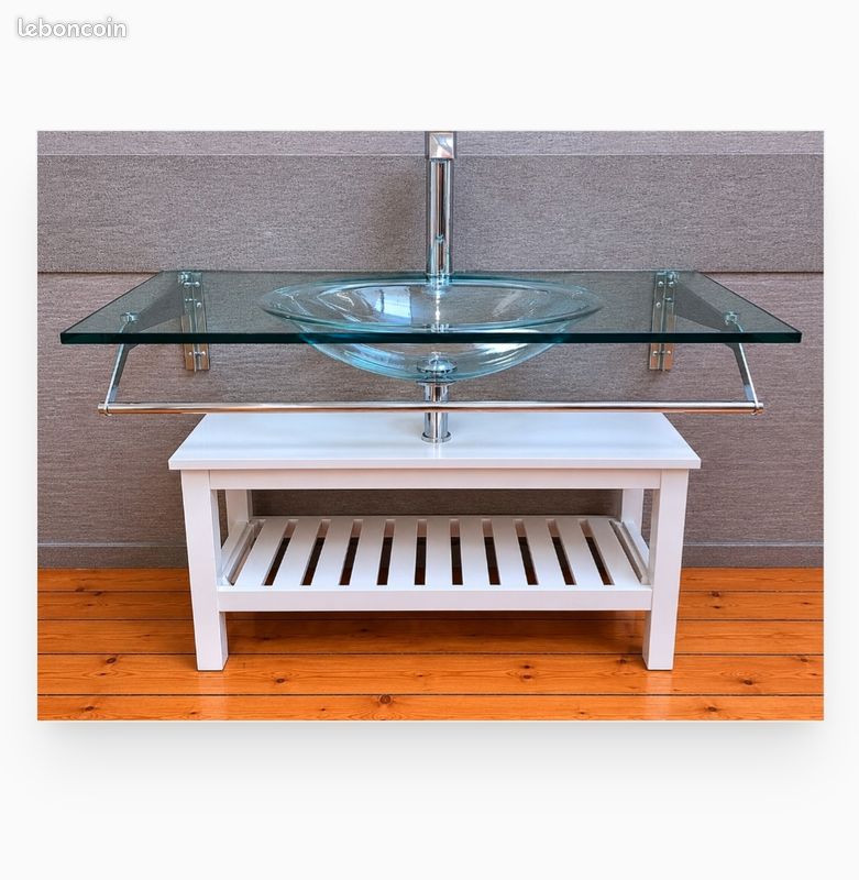 Meuble vasque en verre (image 1)
