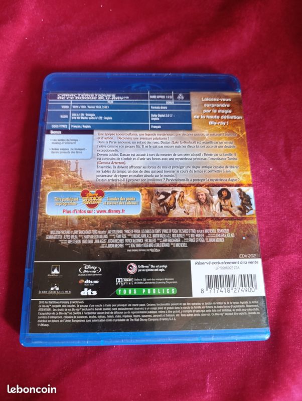 Blu-ray Prince of Persia : Les Sables du Temps (Disney) - Excellent état (image 2)