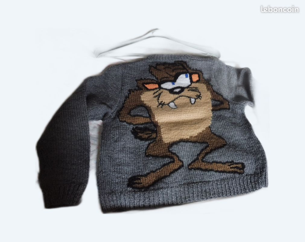 Pull tricoté main enfant (image 1)