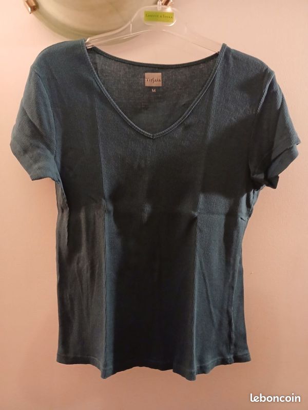 T.Shirt Tissaia Col V - Taille 38/40 (M) (image 1)