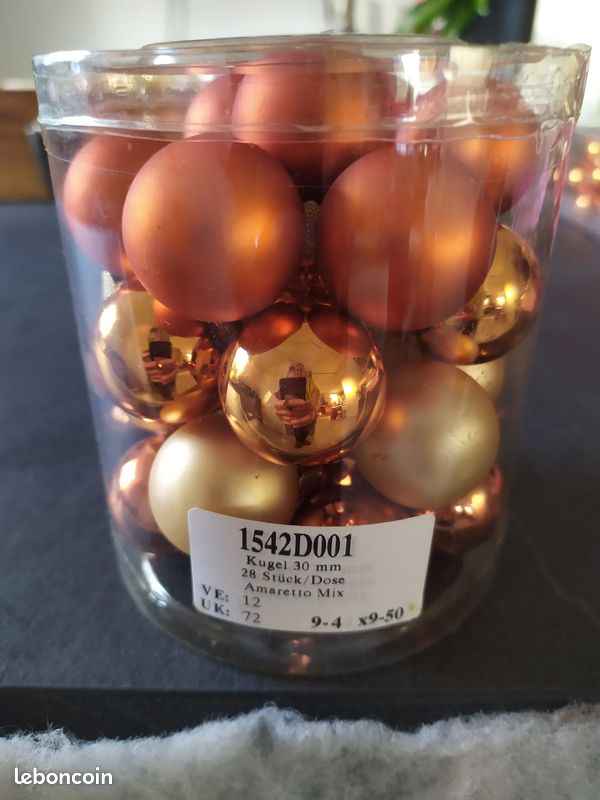Boite boules de Noël en verre (image 1)