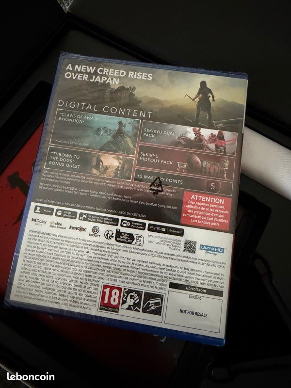 Assassin's Creed Shadows Édition Collector (PS5) - Neuf Sous Blister + Facture