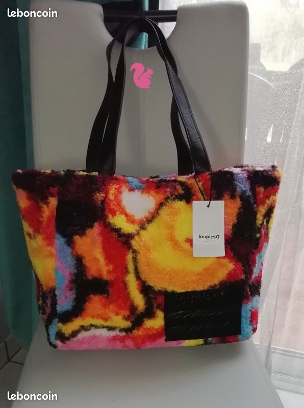 Sac à Main Desigual Coloré – Bandoulière En Polyuréthane, Occasion