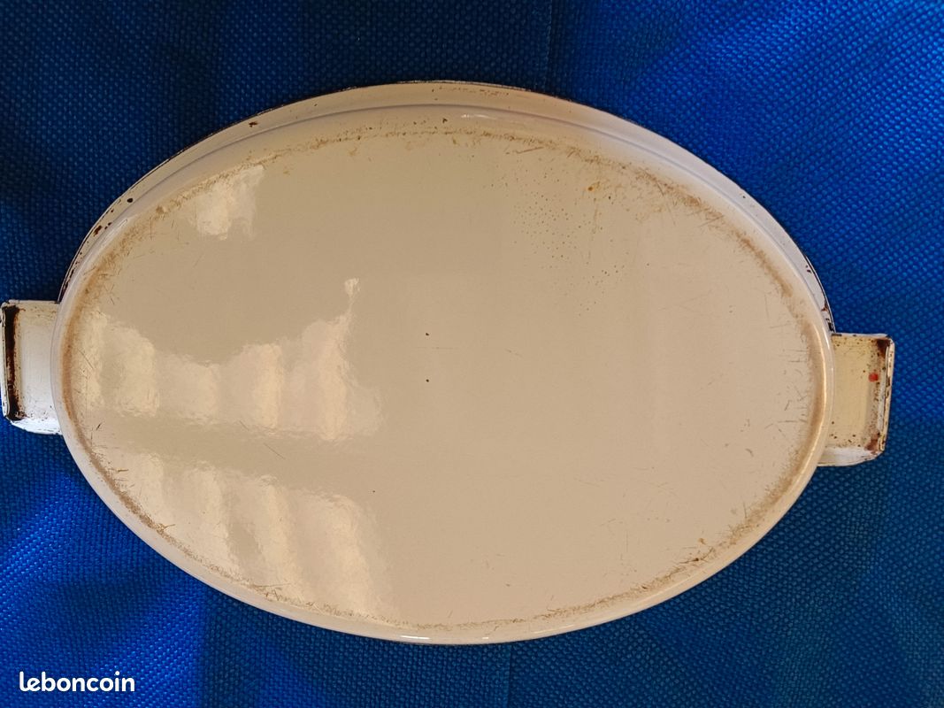 Plat émaillé avec anses ø12cm vaello