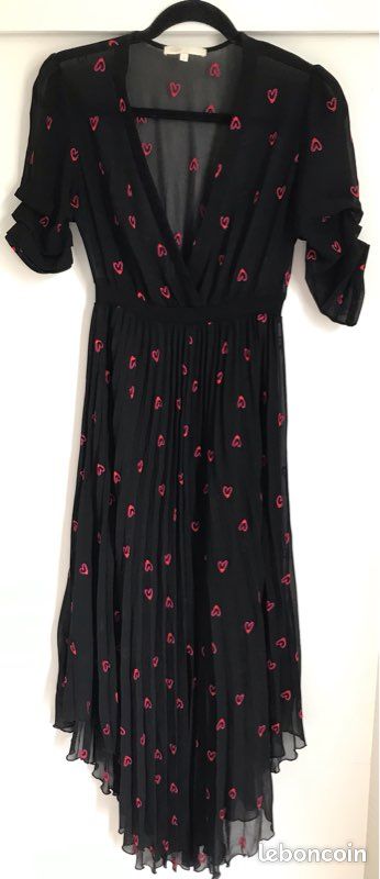 Robe Maje Taille 1 (S) - Couleur Marine Et Noire - Parfait état - Taille 34/36 - Style Trapèze Mi-longueur