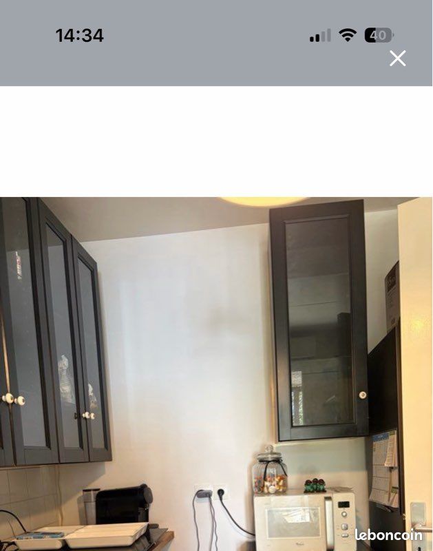 Meubles haut cuisine noir IKEA (image 2)