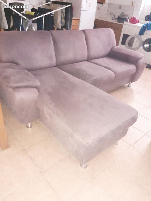 Canapé velour (image 1)