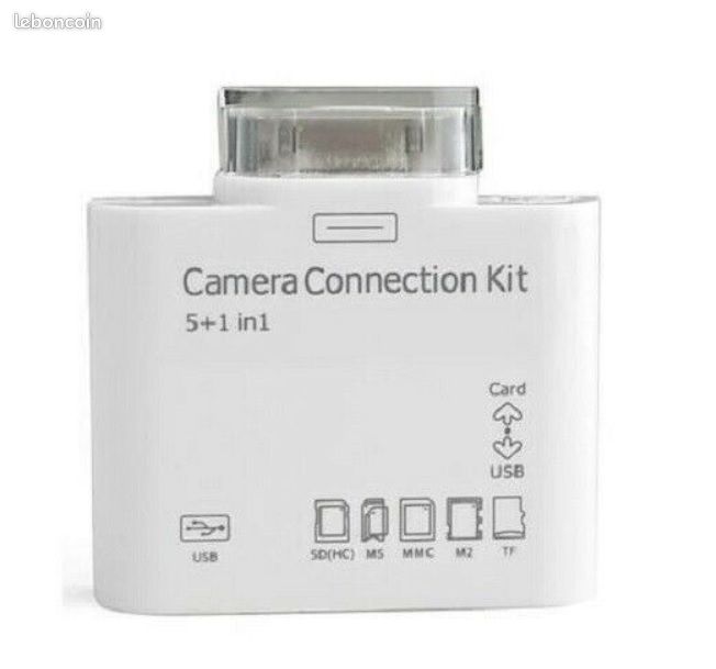 5 EN 1 Kit de connexion caméra + USB pour iPhone 4 (image 1)