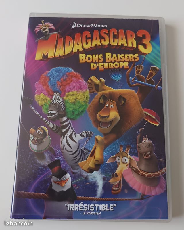 Dvd Madagascar 3 "bons baisers d'Europe" en bon état (image 1)