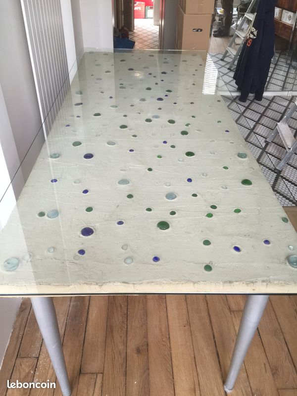 TABLE double plateau VERRE (image 2)