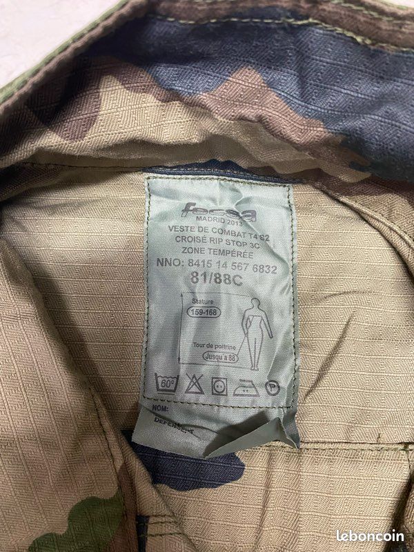Treillis militaire T4 S2 (image 3)