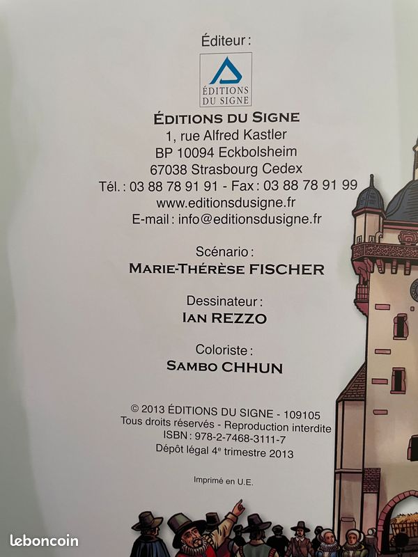BD Cette histoire qui a fait Sélestat Premiere edition originale 2013 Fisher Rezzo (image 4)