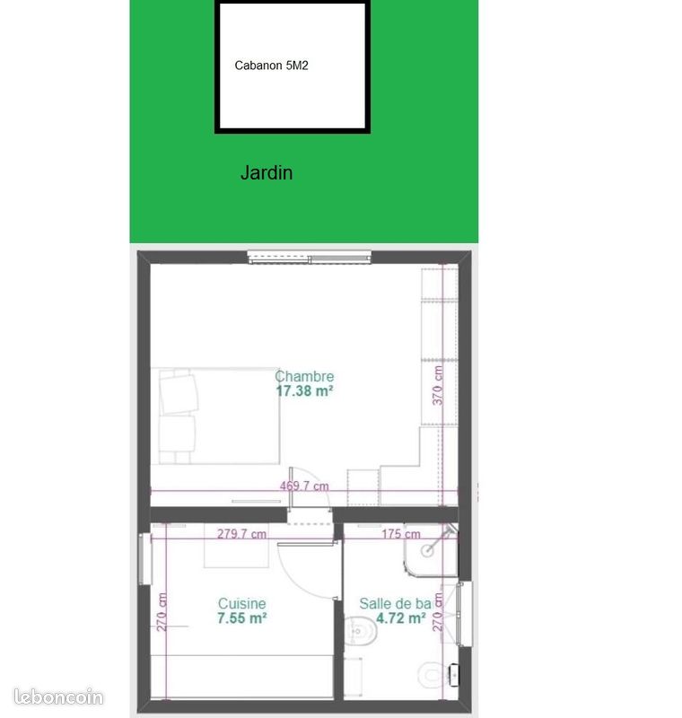 Appartement 1 pièce 29 m² · à Pau · 29 m² · 530 €