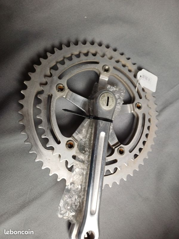 Pédalier vélo NERVAR double 50-42 dents 170mm cranksets old