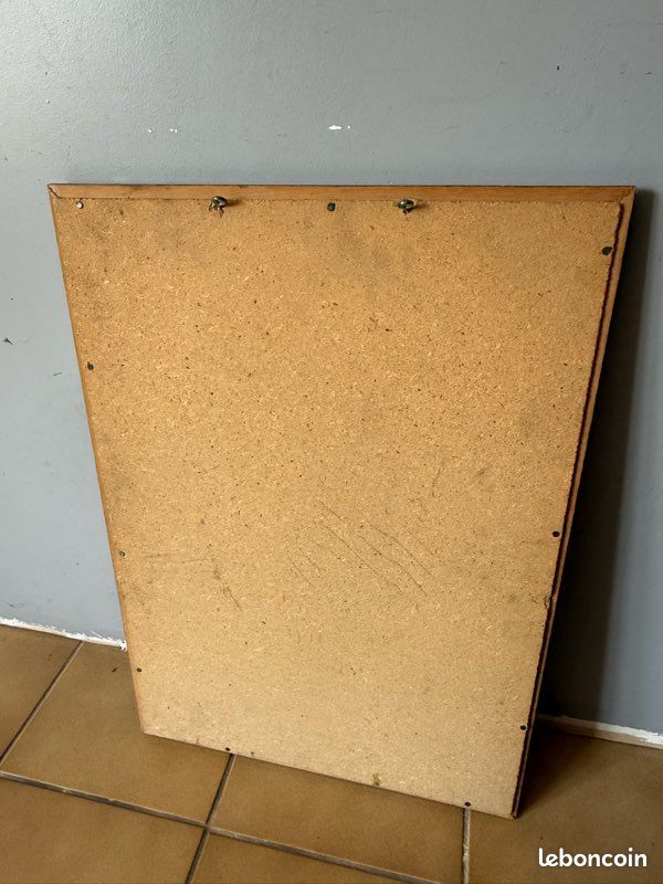 Miroir moderne cadre bois argenté FAB95190 (image 3)