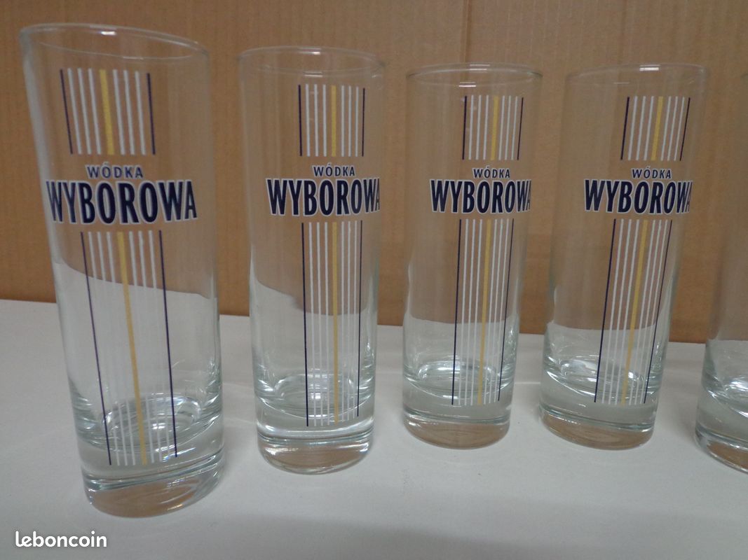 Lot 6 verres Sérigraphies Wyborowa (image 3)