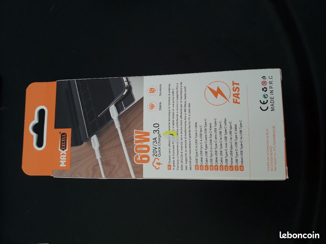 Câble USB type C A USB type C 60 w (image 2)