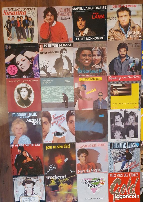 Vinyle 45 tours, Sting, Collins, Goldman, Dion, Queen, Sandra, Stones (image 6)