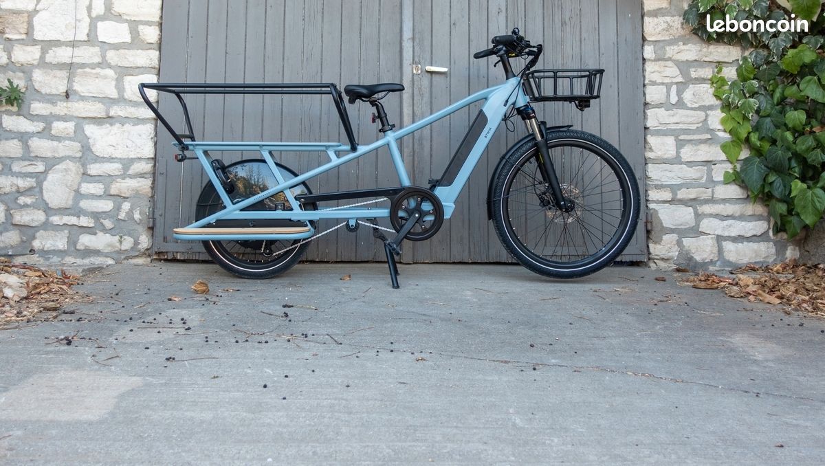 Vélo cargo électrique Décathlon R500E – Longtail, révisé, prêt à rouler (image 1)