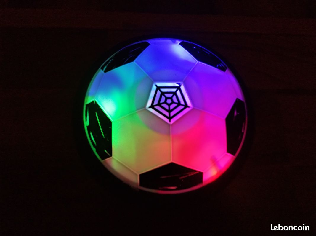 Ballon Flottant Lumineux POPERFUN Air Power Football LED - Ballon Aéroglisseur Hover Soccer Intérieur Extérieur, Jouet Enfants 3-12 Ans