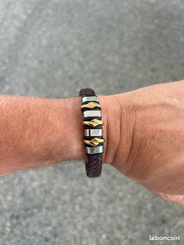 Bracelet, acier, homme de qualité, et fermoir, de qualité neuf (image 1)