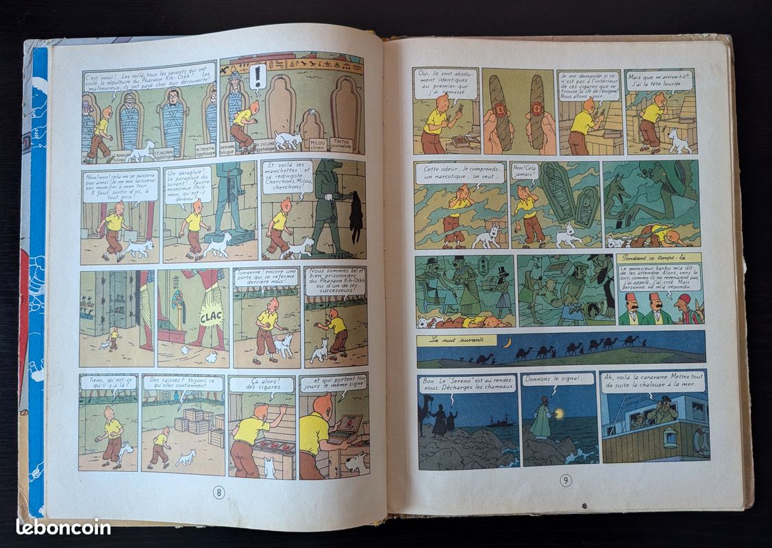 Tintin Les Cigares du pharaon B14 (EO couleurs française 1955) cotée 400 euros (image 11)