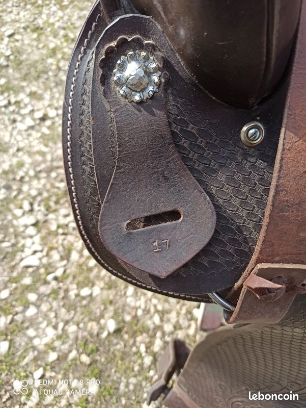 Selle Western Aledo Saddlery 17 Pouces – Noir Et Rose – Mi-synthétique Et Cuir – Lot De 6 Pièces