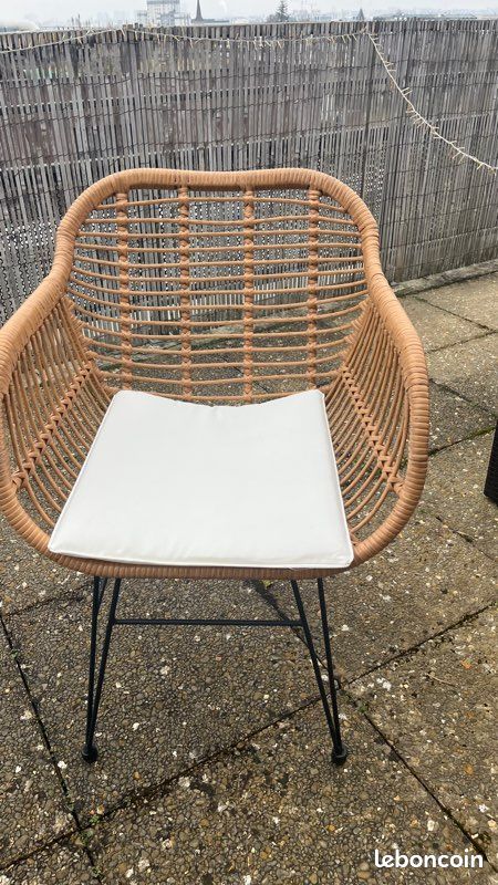 Chaises fauteuil rotin (image 2)