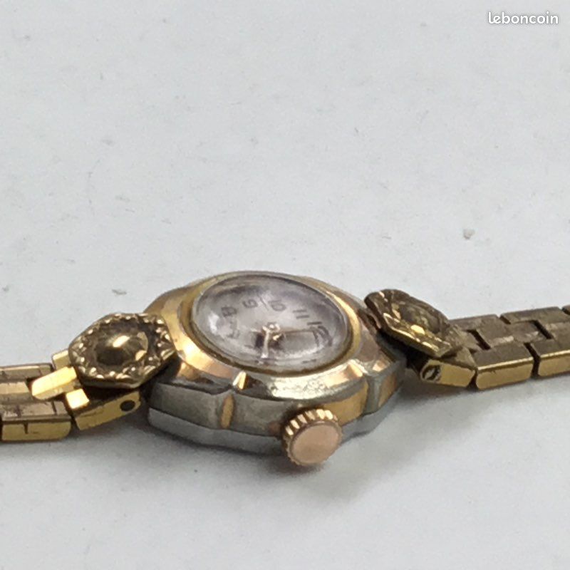 Montre Femme Vintage Années 50-60 - Mécanique, Boîtier Plaqué Or, Bracelet Kestenmade USA - Occasion