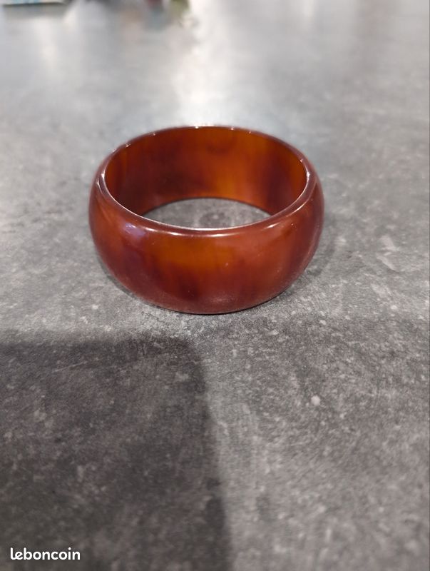 Bracelet montre cuir lisse bombé bordeaux - Bracelet montre