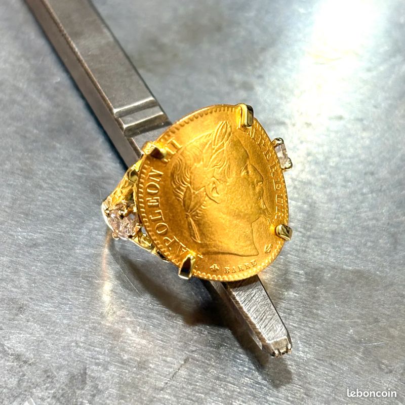 Bague Pièce en Or 18 Carats - Louis d'Or Femme Marianne - Joaillerie Legros