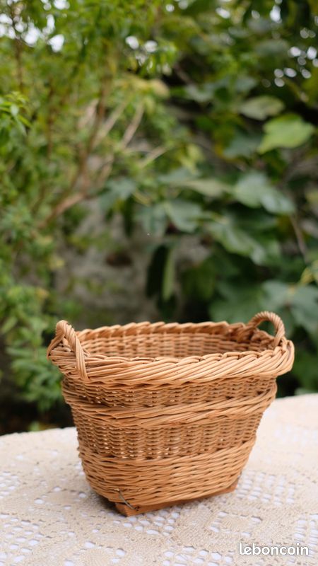 Panier décoratif vintage en osier (image 5)