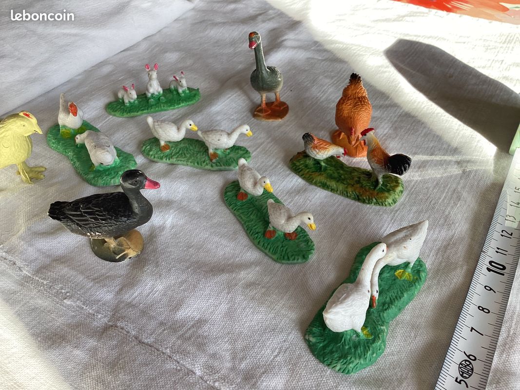 LOT FIGURINE DC JRD FERMIERE BASSE-COUR COMPOSITION CANARD