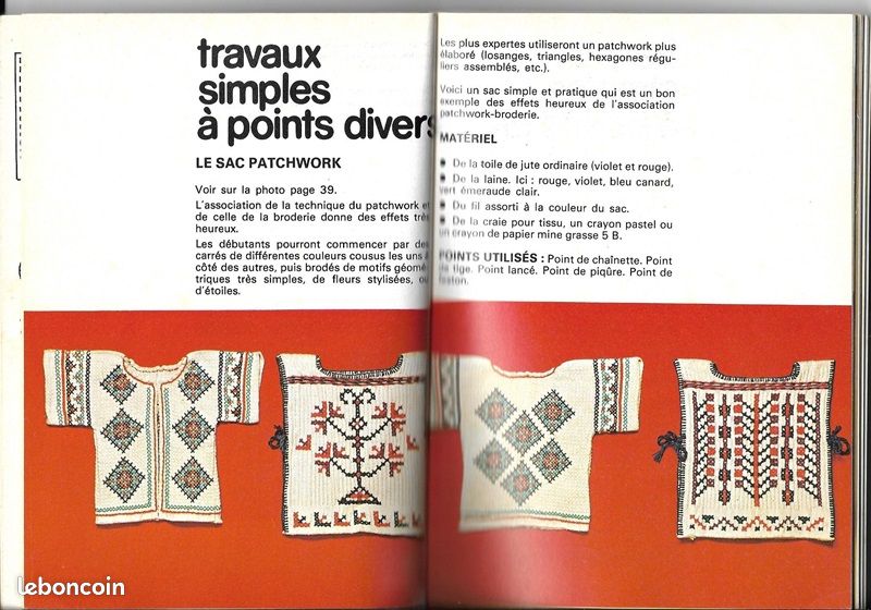 Carnet modèles et explications de points de broderie 1978 (image 1)