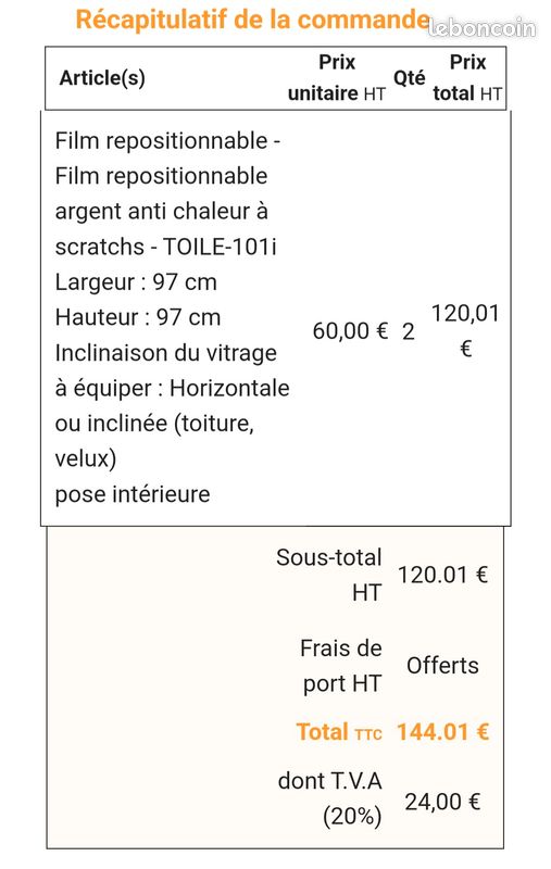 Film repositionnable anti chaleur (image 2)