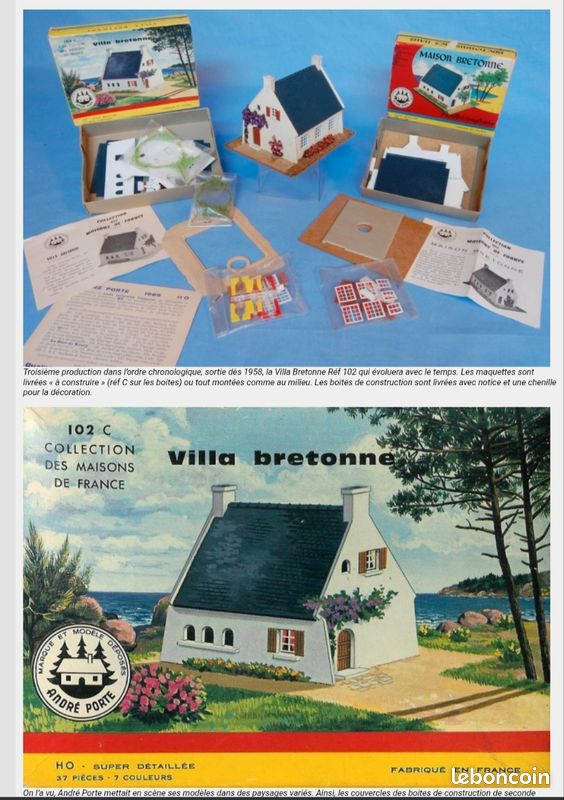 Jouef ho, 1/87 ref. 1971 maquette villa bretonne maison individuelle habitation de bretagne - Collection