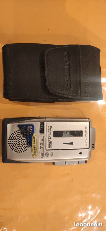 Enregistreur vocal à microcassette portable OLYMPUS Pearlcorder J-500, dictaphone fonctionnel testé - France